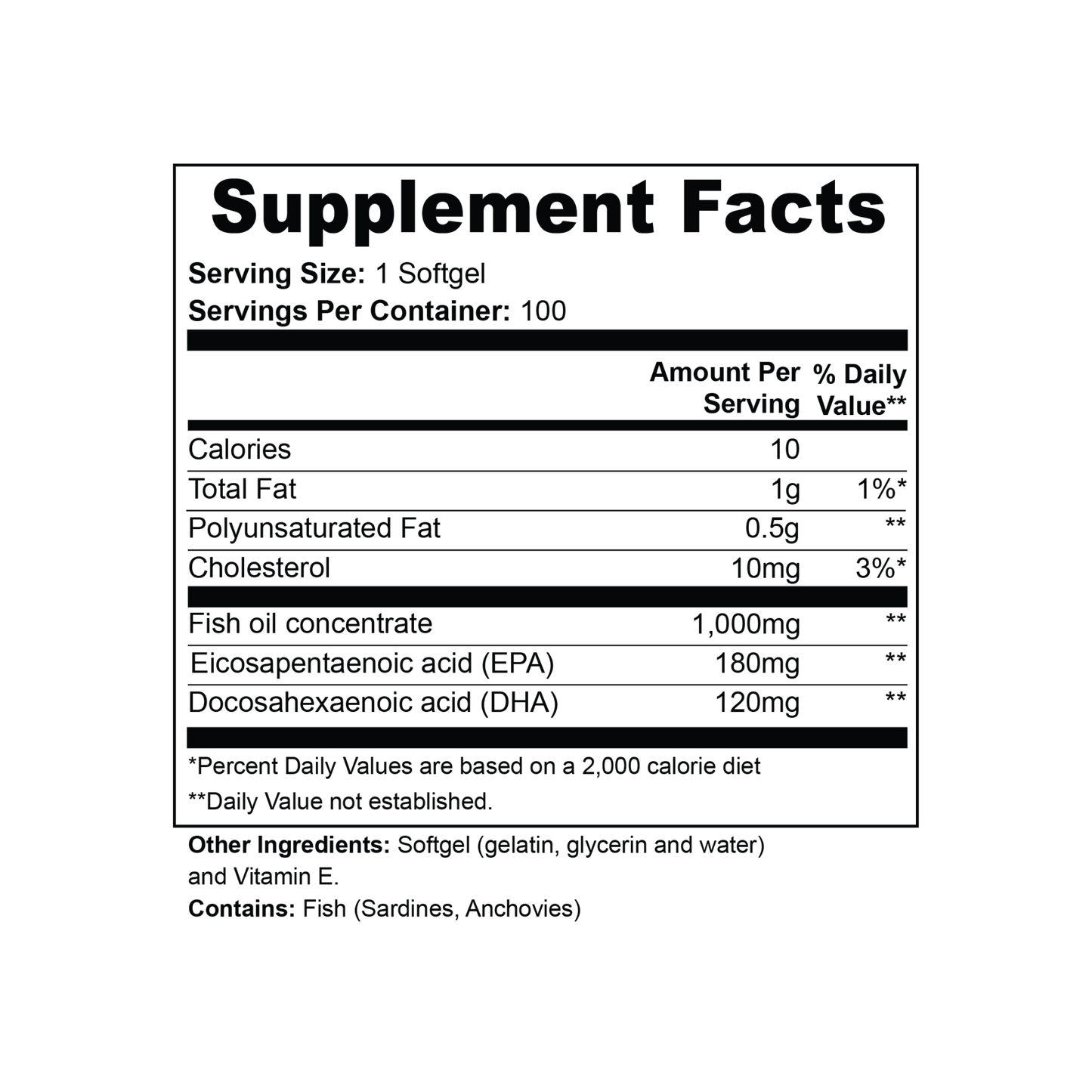 OMEGA-3 EPA 180mg + DHA 120mg