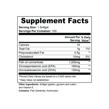 OMEGA-3 EPA 180mg + DHA 120mg