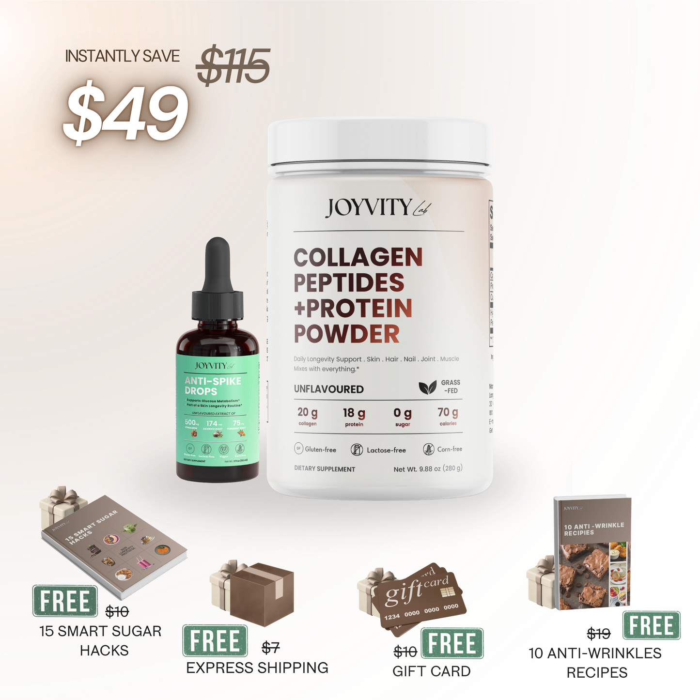 Collagen Protein Powder + ANTI Spike Formula 1